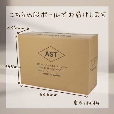 アストペーパータオルエコノミー200枚入り×49パック [sf068-011]