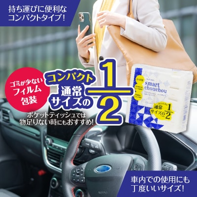 ソフトパックティッシュ スマートシュシュ ハーフサイズ 150W10P [sf002-343]