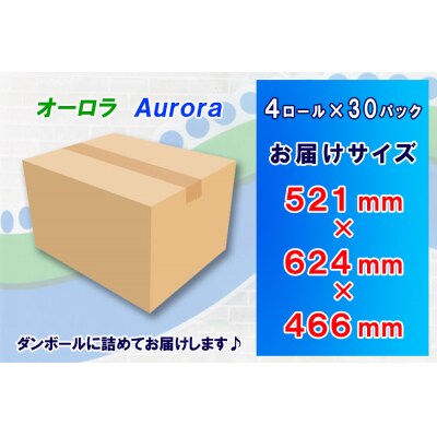 定期便 【全2回】トイレットペーパー ダブル 4個×30パック オーロラ
