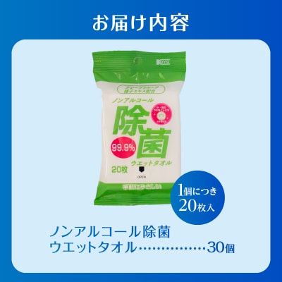 NBノンアルコール除菌ウエットタオル20枚×30個 [sf002-405]