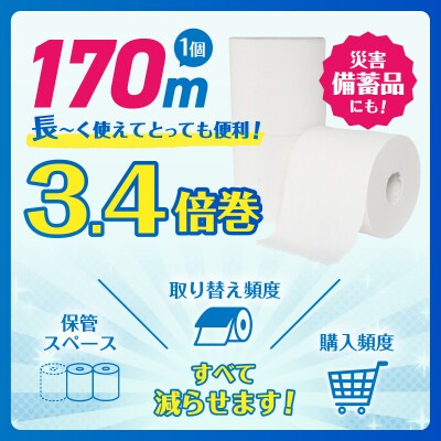 芯なし再生紙トイレットペーパー 170m 48ロール [sf002-388]