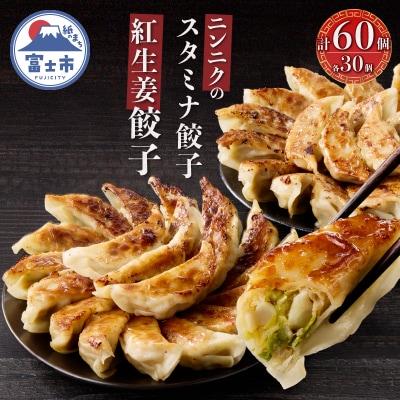 紅生姜餃子(30個)とニンニクのスタミナ餃子(30個) [sf001-222]