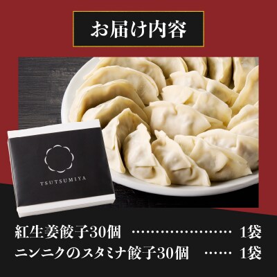 紅生姜餃子(30個)とニンニクのスタミナ餃子(30個) [sf001-222]