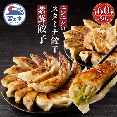 紫蘇餃子(30個)とニンニクのスタミナ餃子(30個) [sf001-224]