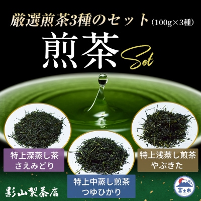 影山製茶店の一番良いお茶、特上煎茶 3種各1袋 3袋セット [sf001-278]