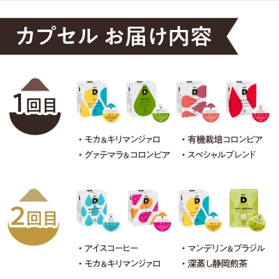 定期便 UCC DRIPPOD DP3(ブラウン)+カプセル1年分 [sf103-003]