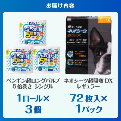 災害時も安心!ペットシーツ&トイレットペーパー備蓄ライトセット [sf002-536]