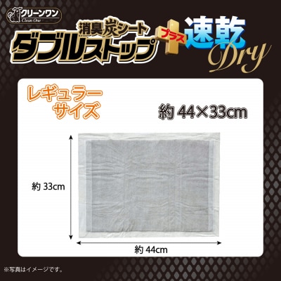 クリーンワン消臭炭シート ダブルストッププラス速乾ドライ レギュラー80枚入り4袋