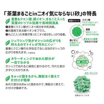 茶葉まるごとin帰宅後もニオイ気にならない砂 6L×1袋 [sf002-560]