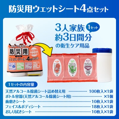 NB防災用ウェットシート4点セット×12セット [sf002-577]