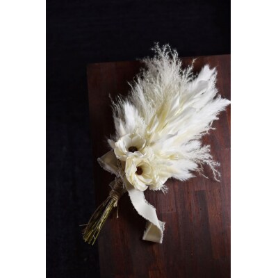 アネモネのスワッグ　shabby　White　ニュアンスブーケ　/　シック　可愛い　上品　春の柚　