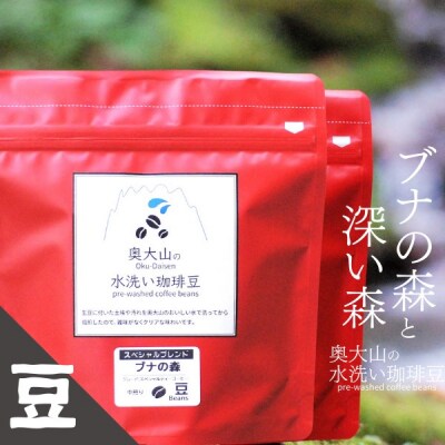 スペシャルブレンド ブナの森&深い森セット 【豆】コーヒー 奥大山の水洗い珈琲 1037