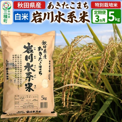 【白米】あきたこまち 岩川水系米 5kg×3回 令和6年産|05_aye-010103