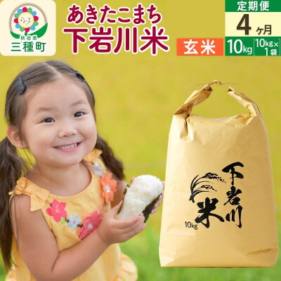 【R8年産 新米受付】《4ヶ月定期便》【玄米】あきたこまち 10kg|05_sik-021004
