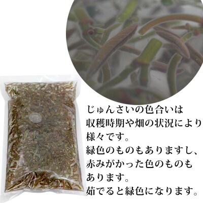 特選生じゅんさい1kg ゆずタレ4個 《冷蔵》 令和7年産  三種町産|05_adf-140101