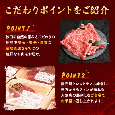 【復活!】秋田県三種町産 馬刺ブロック 約300g《冷凍》馬刺し|05_skr-120501