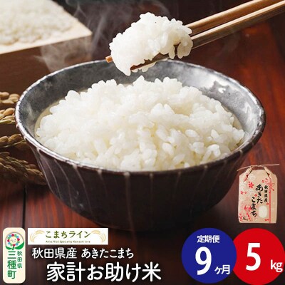 《定期便9ヶ月》【白米】家計お助け米 あきたこまち 5kg 秋田県 |05_kml-070509