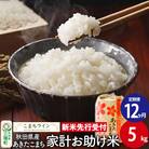 《定期便12ヶ月》新米先行受付【白米】家計お助け米あきたこまち 5kg|05_kml-070512s