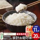 《定期便11ヶ月》新米受付【白米】家計お助け米あきたこまち 20kg|05_kml-072011s