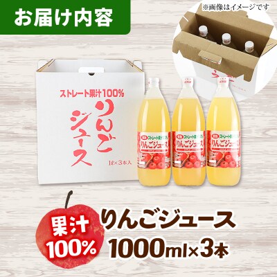 りんごジュース 1,000ml×3本 果汁100% ストレート|05_jsy-130301
