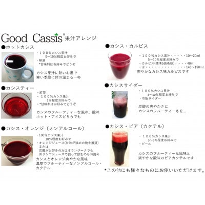 カシス果汁100%「Good Cassis」380g×2本