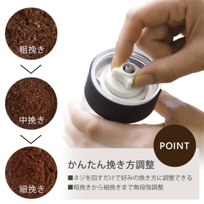 [珈琲考具] コーヒーミル 分量目盛り付 手動 セラミック刃 キッチン用品 【011S183】