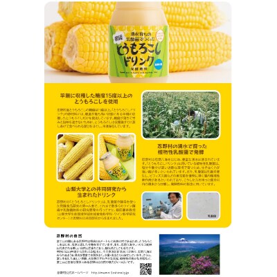 【ふるさと納税】湧水育ちの乳酸菌でつくったとうもろこしドリンク