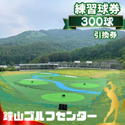 鐘山ゴルフセンター練習球券(300球券)引換券