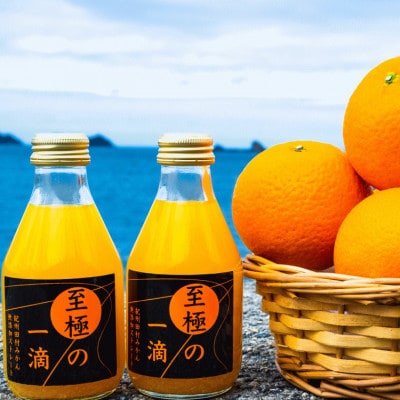 【無添加】田村みかんの新鮮100%ジュース「至極の一滴」180ml×15本入り(日高町)