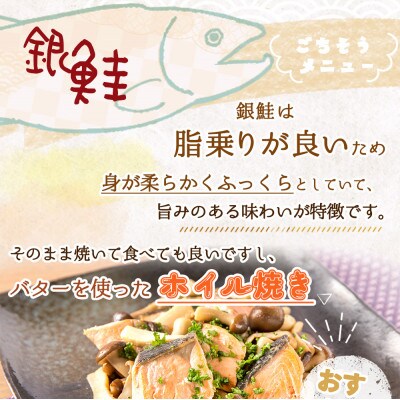 和歌山魚鶴仕込の甘口塩銀鮭切身4切&天然塩さばフィレ4枚(2切×2パック&2枚×2パック　小分け)