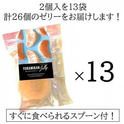 みかんの美味しさそのまま!無水みかんゼリー詰め合わせ 26個入 (2個セット×13袋)スプーン付