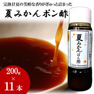 お鍋にはこれ!湯浅醤油を使用した「夏みかんポン酢」11本