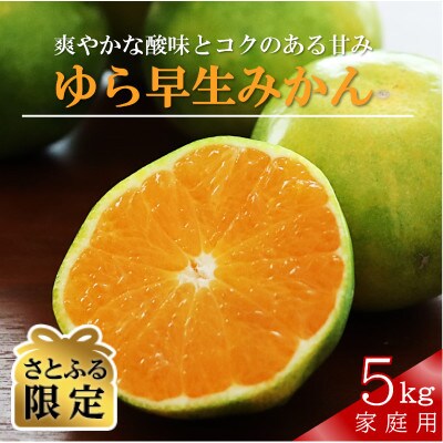 【さとふる限定】【2026年10月～発送】紀州のゆら早生みかん(家庭用)5kg　(サイズ2S～M)