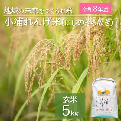 令和8年産(2026年産)　新米!小浦れんげ米(にじのきらめき)【玄米】 5kg