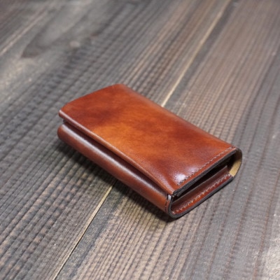 イタリア高級レザー使用　お金を巻くように包む【Wallet roll】ブラックレン