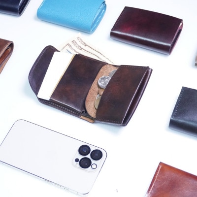 イタリア高級レザー使用　お金を巻くように包む【Wallet roll】ブラックレン