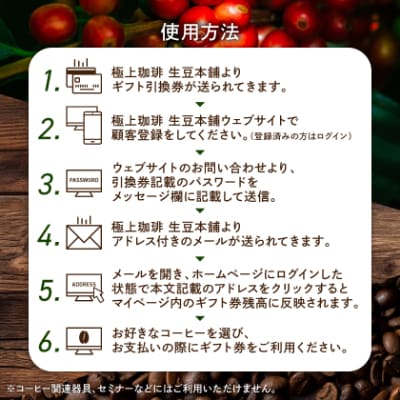 生豆本舗で使える15,000円ギフト券