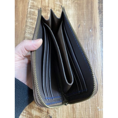 手縫いの本革L字長財布