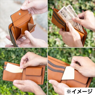 シュリンク模様の型押しを施した牛革二つ折り財布(パープル) | お礼品 シュリンク模様の型押しを施した牛革二つ折り財布(パープル) | お礼品