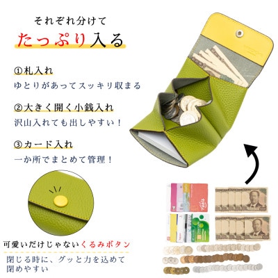 本革ミニ財布|手のひらサイズに現金カードをすっきり収納 たつの市産牛革を使用したハンドウォレット
