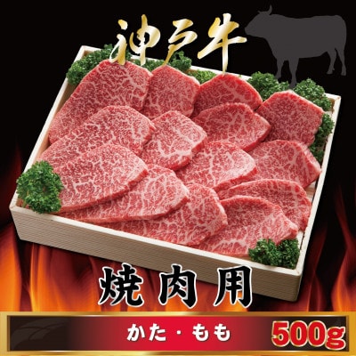 神戸牛 焼肉用 かた・もも 500g AGY2 【2026年4月より順次発送】