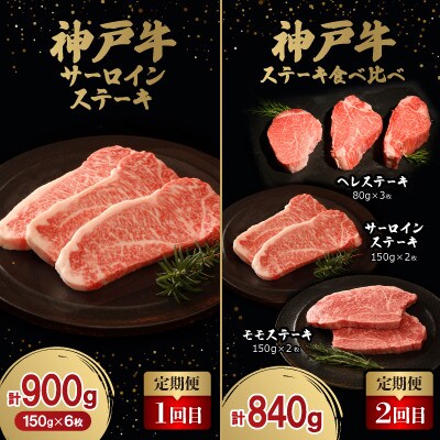 【毎月定期便】神戸牛ステーキ豪華頒布会全6回