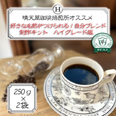 好きな名前がつけられる!自分ブレンド制作キット　ハイグレード版　250g×2袋