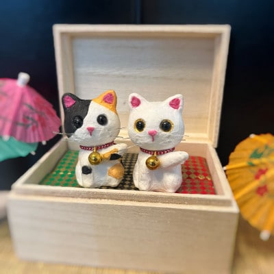 笠山猫2匹セット(よしにゃか・ともにゃん)