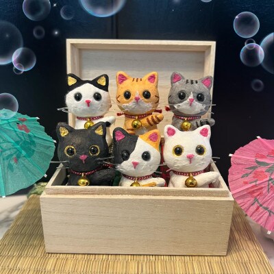 笠山猫6匹セット(シバ・ともにゃん・よしにゃか・はっちぃー・ひめにゃん・たかにゃん)