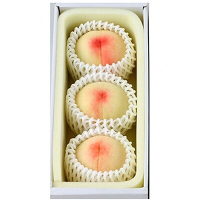 岡山の 白桃 大玉3玉(晩生種)(1玉約300g) 岡山県産 [No.5735-0772]