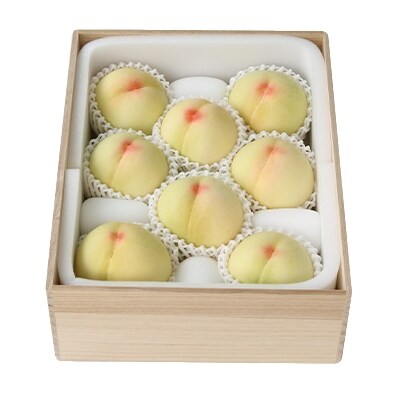 桃茂実苑 岡山特産 清水白桃 約2.0kg 7～8玉 桐箱入り[No.5735-0969]