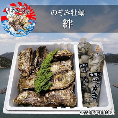 のぞみ 牡蠣 [絆]  殻付き 約30個・ 剥き身 500g×2パック　[No.5735-1710]