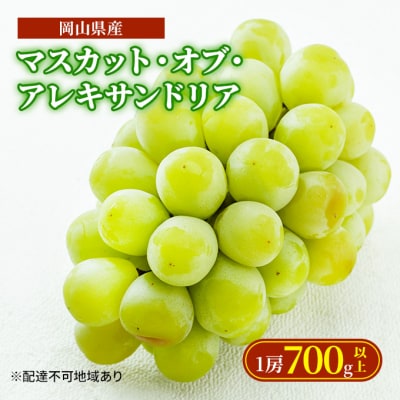 マスカット・オブ・アレキサンドリア 1房700g以上 化粧箱入 岡山県産[No.5735-1460]