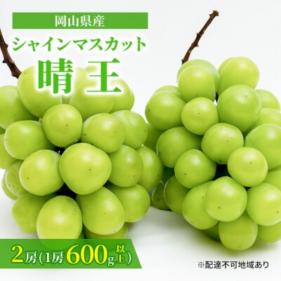 【2026年先行受付】シャインマスカット晴王 2房  化粧箱入 岡山県産[No.5735-1461]